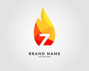 letter Z modern flame trendy bright logo design for creative and energic company