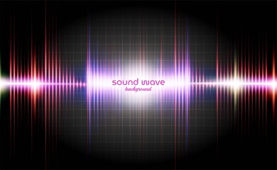 Line Sound Wave Background with Dynamic Colour