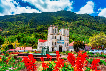 Salazie church in the heart of the circus of the same name