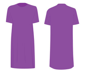 Purple  women dress. vector illustration