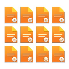 Set of file document symbol. Illustration vector