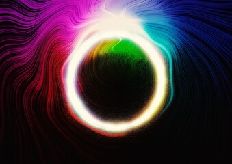 カラフルな光が渦巻く抽象的な背景