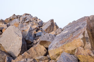 Many large stones close-up. For the background