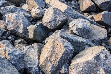 Many large stones close-up. For the background