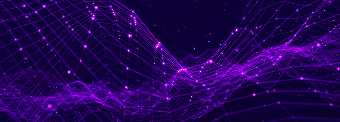 Digital technology background. Network connection. Futuristic background for presentation design. 3d rendering.