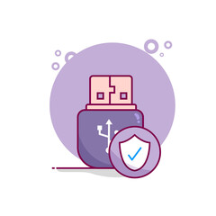 USB flash drive flat icon illustration