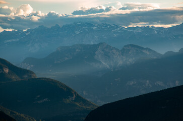 Sunset on the Dolomites, Trentino-south Tyrol