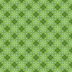 Geometic ornamental green seamless pattern