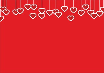 Wallpaper of red hearts