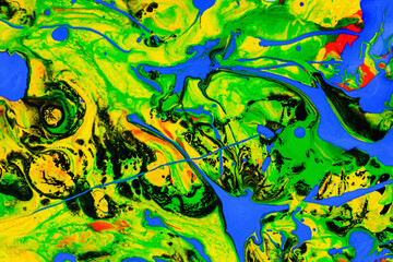 Abstract expression colorful splash background. bright Watercolor background illustration. dripping technique.