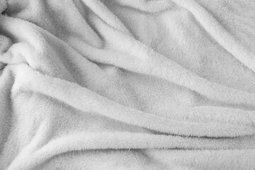 暖かいボアの毛布の背景 (グレー・モノクロ）