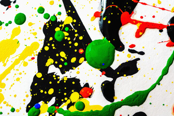 Abstract expression colorful splash background. bright Watercolor background illustration. dripping...