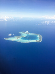 Atoll reef view polinesia island