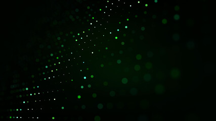 Abstract background with bokeh dots fading into blur. 3D rendering.
