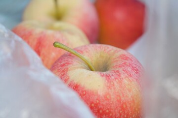  apple halves isolated on background