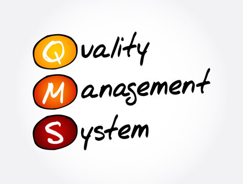 QMS - Quality Management System acronym, business concept background