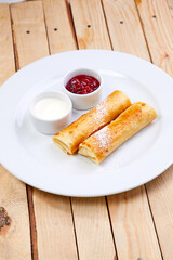 stuffed pancakes with cream cheese