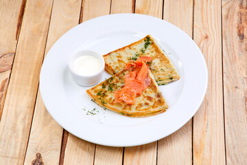 crepes with salmon