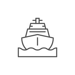 Nautical vessel line outline icon