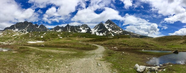 Alpine landscape with lake