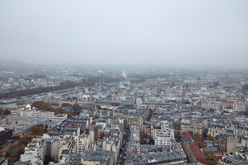 Obraz premium View of Paris panorama from Eiffel tower.