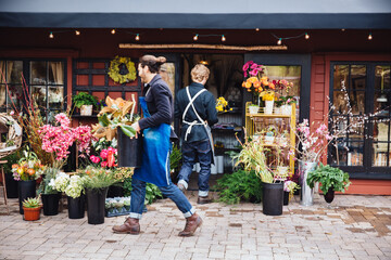 Flower shop storefront