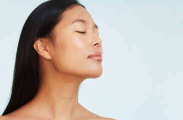 Woman Enjoys Face Mist Spray