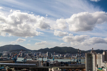 Fototapeta na wymiar Cloud View on Yeongdo, Busan, Korea