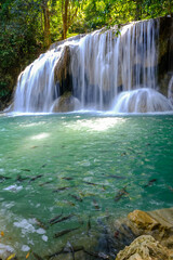 Erawan Waterfall in National Park, Thailand