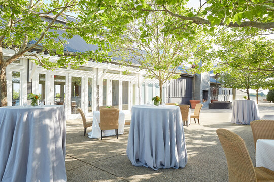 Event set up for a wedding reception