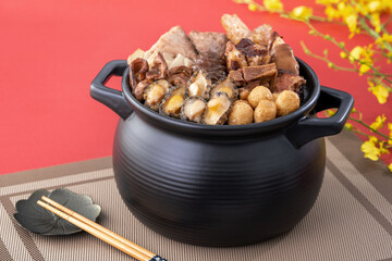Close up of traditional Chinese food named Fo Tiao Qiang.