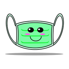 Covid  Corona doodle series  masker chibi cartoon illustration