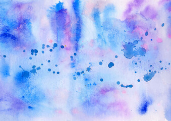 Blue Splash Watercolor Background