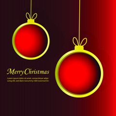 Abstract Christmas ball red background vector illustration.eps10
