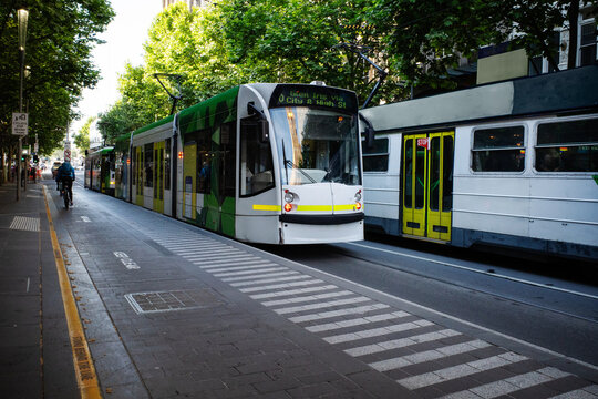Melbourne Public Transport Trams In City
