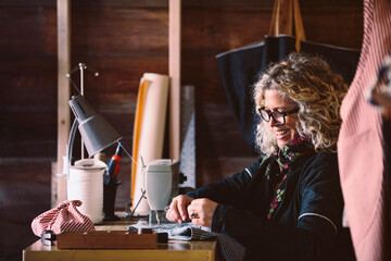 Woman working in her small business