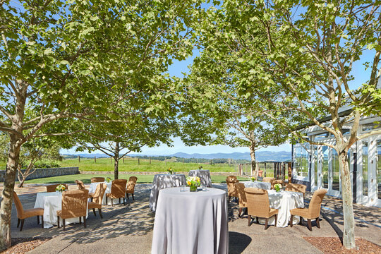 Event set up for a wedding reception
