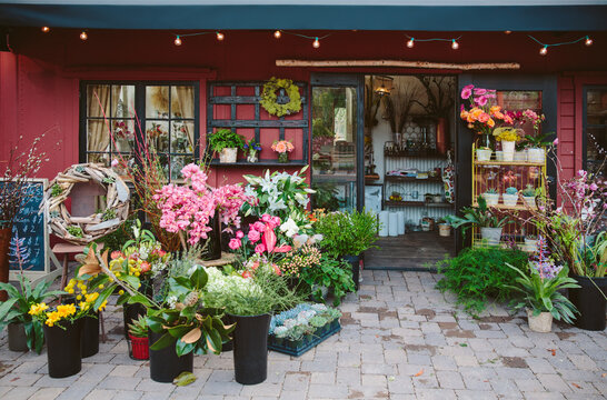 Flower shop storefront