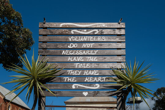 Sign praising Voluteering