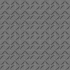 Fototapeta premium Black and white circle pattern for background. Geometric shapes.