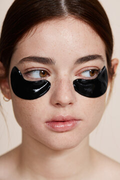 Beauty Portrait Woman with under eye patch
