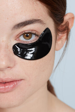 Under eye patch beauty portrait