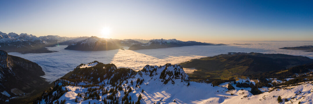 Aerial panorama at Niederhorn