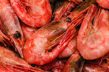 Background of shrimp close-up.