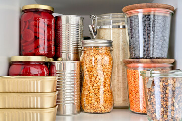 Dry Goods in a Well Stocked Pantry