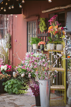 Flower shop storefront