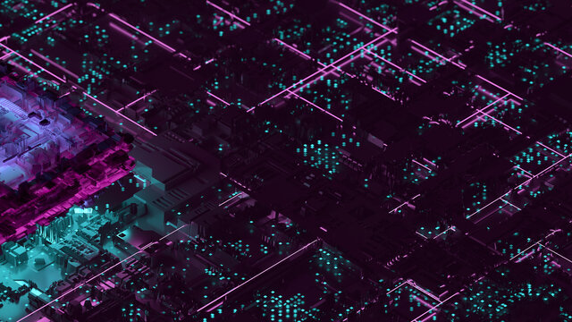 Detail of a cpu board