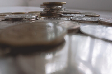 coins on the table