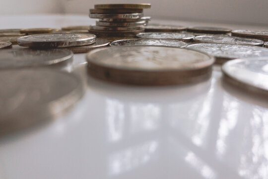 coins on the table