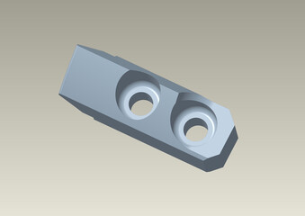 Fototapeta premium 3d model, perspective geometry, axonometry